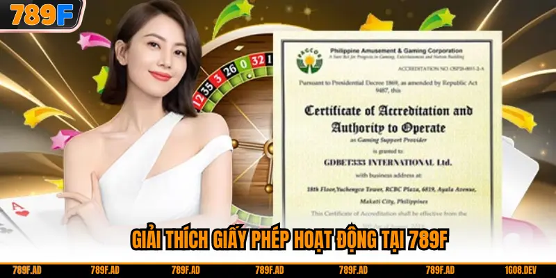 Giải thích giấy phép hoạt động tại 789F